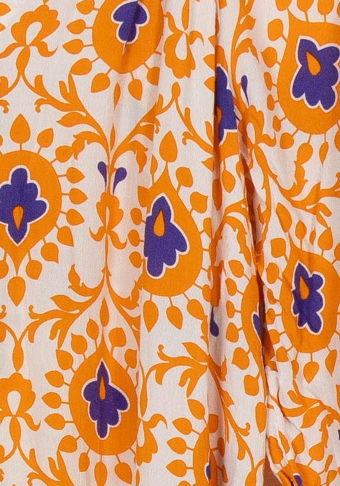 Robe Midi Orange et Bleu - Taille L/40 de la marque Maison 123 | PARAD115378 - Vendu par Paradigme - Image 3