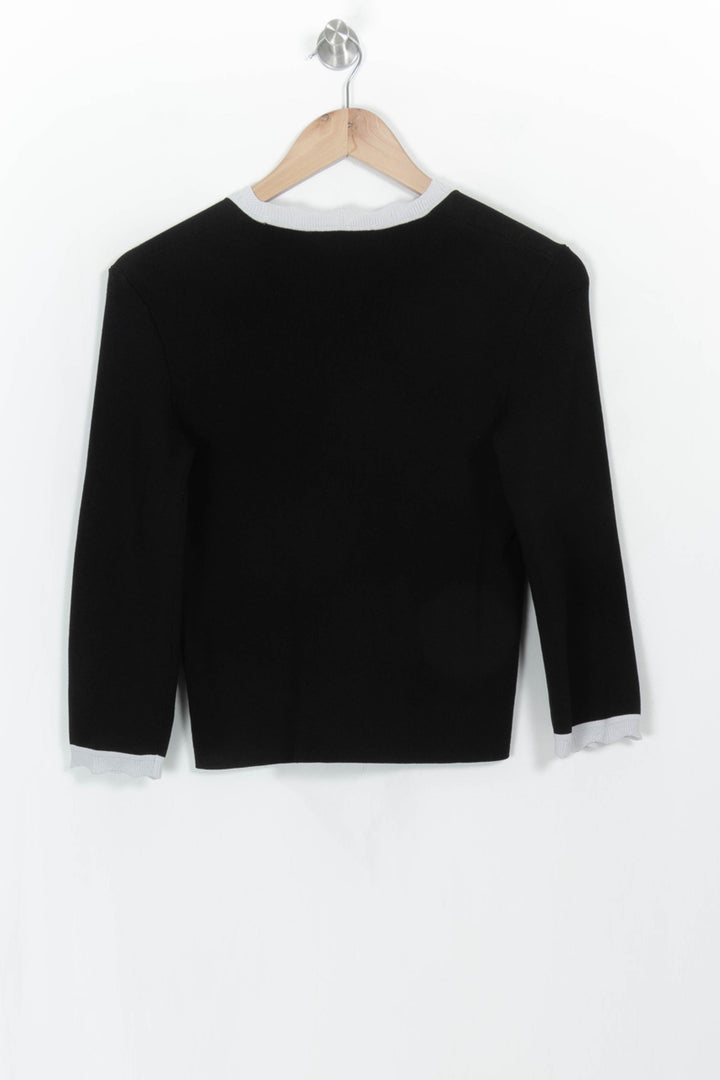 Cardigan Noir et Gris - Taille S/36 de la marque Maje | PARAD115382 - Vendu par Paradigme - Image 5