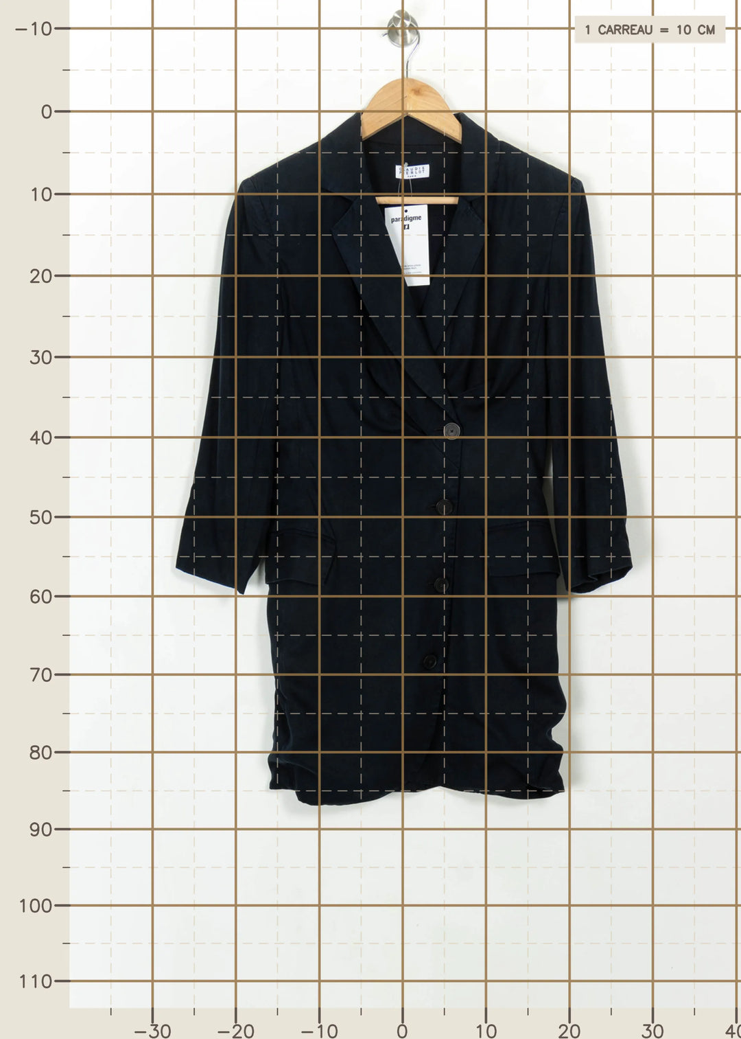 Robe Blazer Bleue - Taille S/36 de la marque Claudie Pierlot | PARAD115389 - Vendu par Paradigme - Image 4