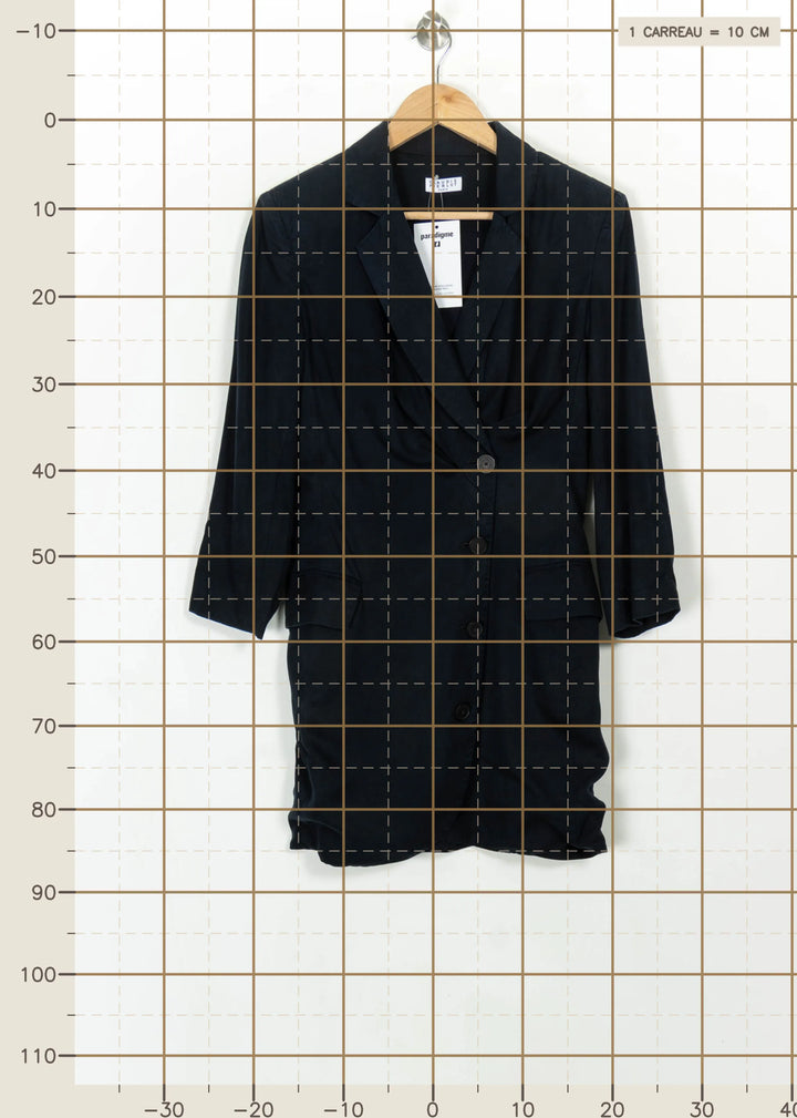 Robe Blazer Bleue - Taille S/36 de la marque Claudie Pierlot | PARAD115389 - Vendu par Paradigme - Image 4