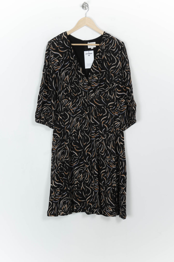 Robe Midi Noire et Beige - Taille XXL/44 de la marque Maison 123 | PARAD115390 - Vendu par Paradigme - Image 2