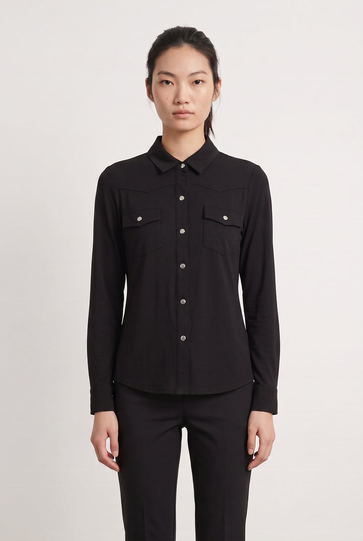Chemise Noire - Taille XS/34 de la marque Indies | PARAD115395 - Vendu par Paradigme - Image 1