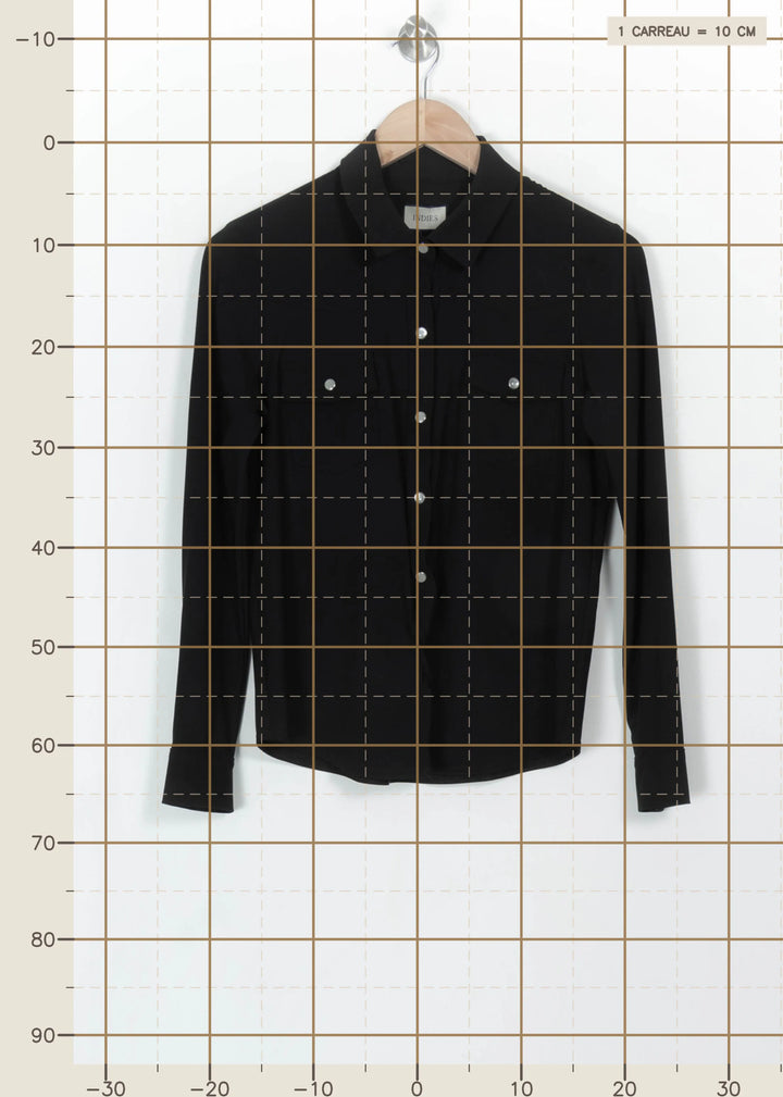 Chemise Noire - Taille XS/34 de la marque Indies | PARAD115395 - Vendu par Paradigme - Image 4