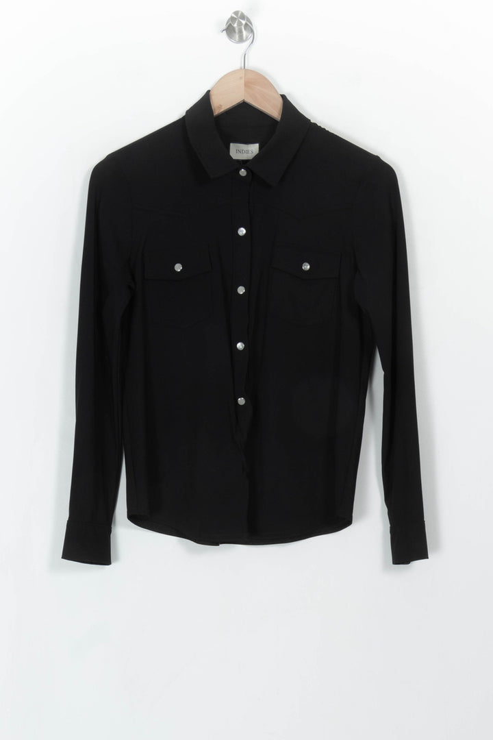 Chemise Noire - Taille XS/34 de la marque Indies | PARAD115395 - Vendu par Paradigme - Image 2