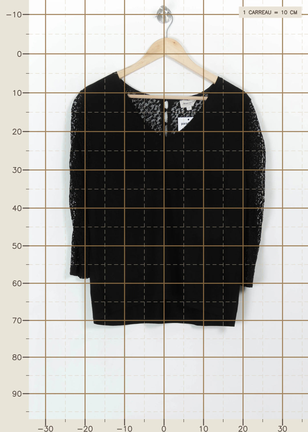 Blouse Noire - Taille XL/42 de la marque Maison 123 | PARAD115396 - Vendu par Paradigme - Image 4
