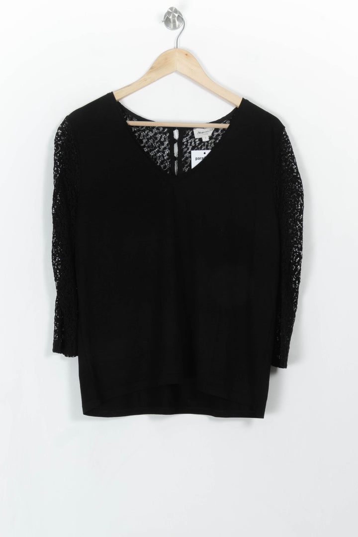 Blouse Noire - Taille XL/42 de la marque Maison 123 | PARAD115396 - Vendu par Paradigme - Image 2