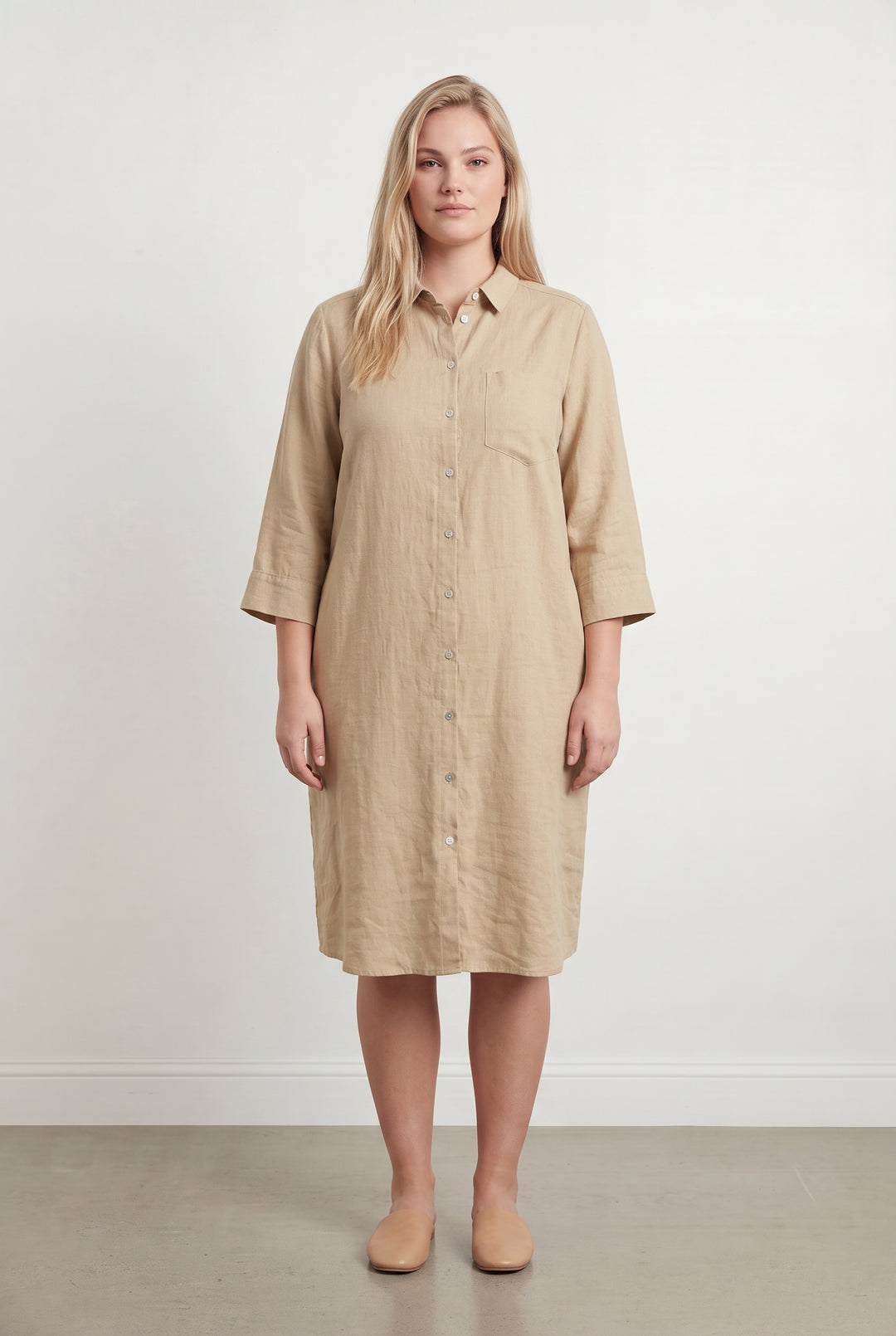 Robe Chemise Beige - Taille XL/42 de la marque Maison 123 | PARAD115400 - Vendu par Paradigme - Image 1