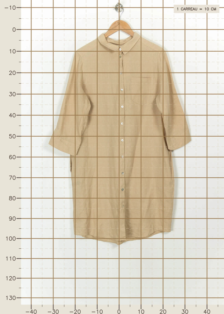 Robe Chemise Beige - Taille XL/42 de la marque Maison 123 | PARAD115400 - Vendu par Paradigme - Image 4