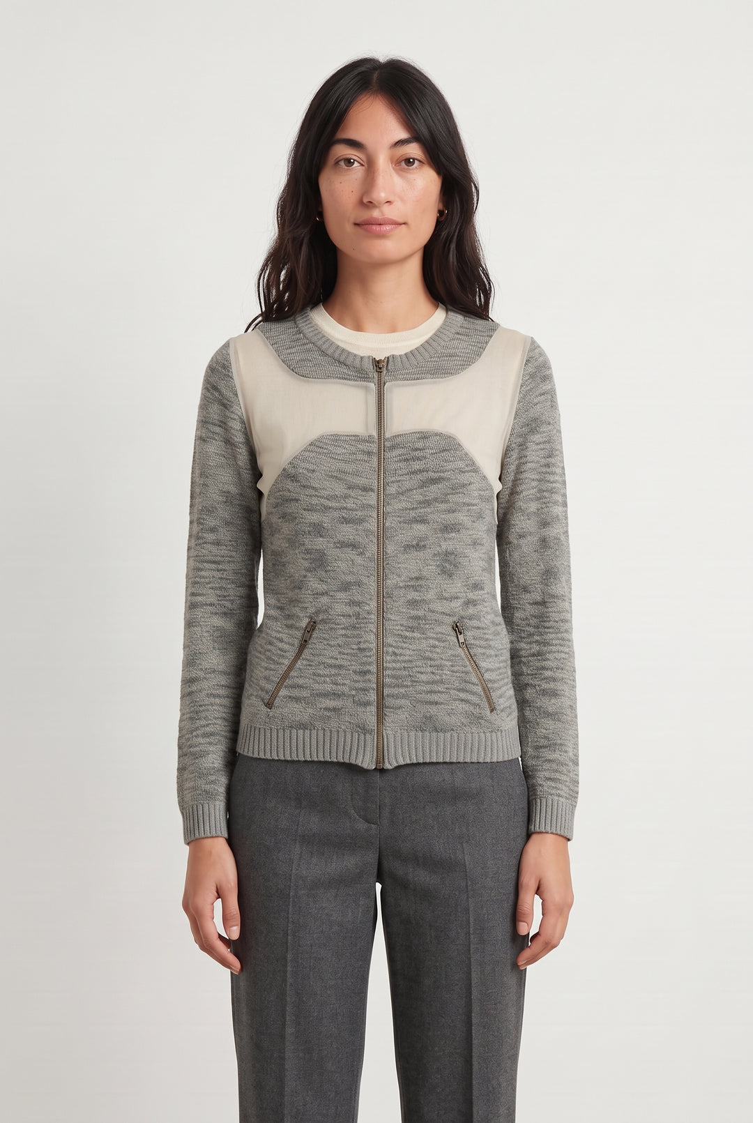 Gilet ou Cardigan Gris - Taille M/38