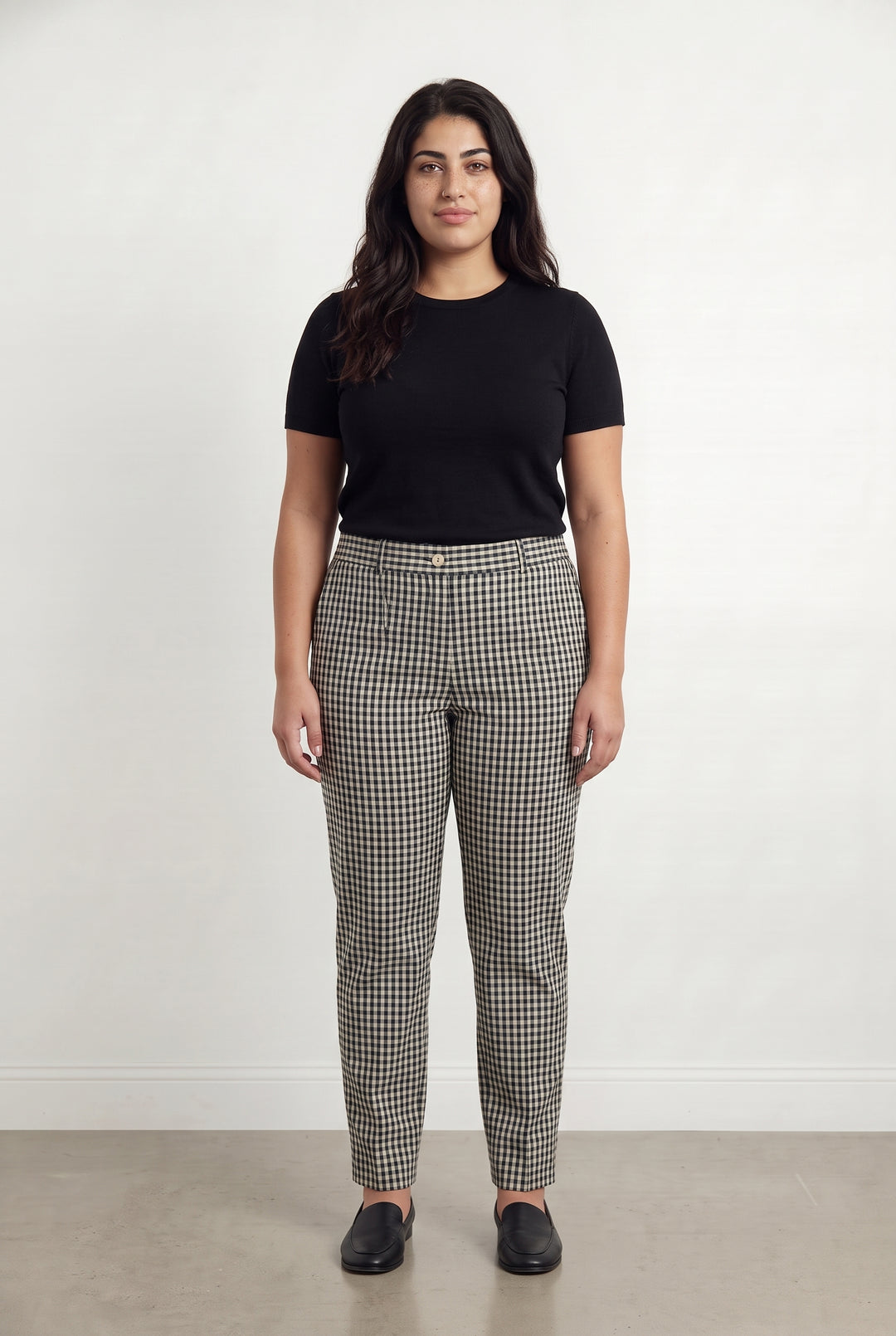 Pantalon Carreaux Bleu et Blanc - Taille XL/42 de la marque Ines de la Fressange Paris | PARAD115866 - Vendu par Paradigme - Image 1