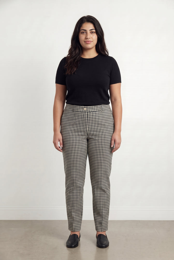 Pantalon Carreaux Bleu et Blanc - Taille XL/42 de la marque Ines de la Fressange Paris | PARAD115866 - Vendu par Paradigme - Image 1