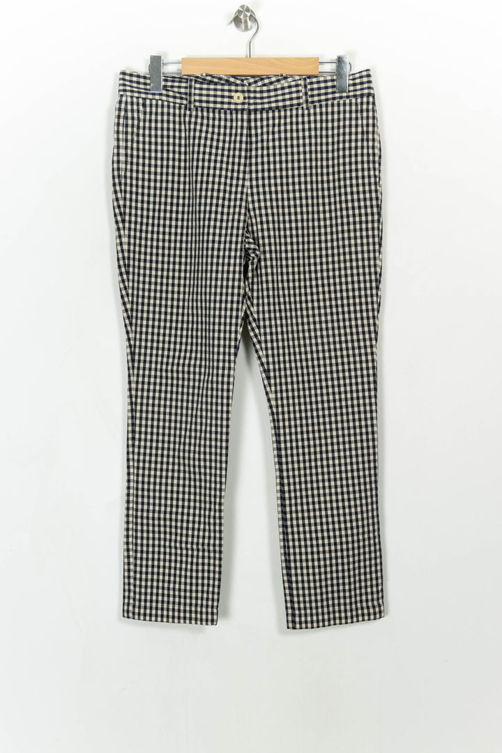 Pantalon Carreaux Bleu et Blanc - Taille XL/42 de la marque Ines de la Fressange Paris | PARAD115866 - Vendu par Paradigme - Image 2