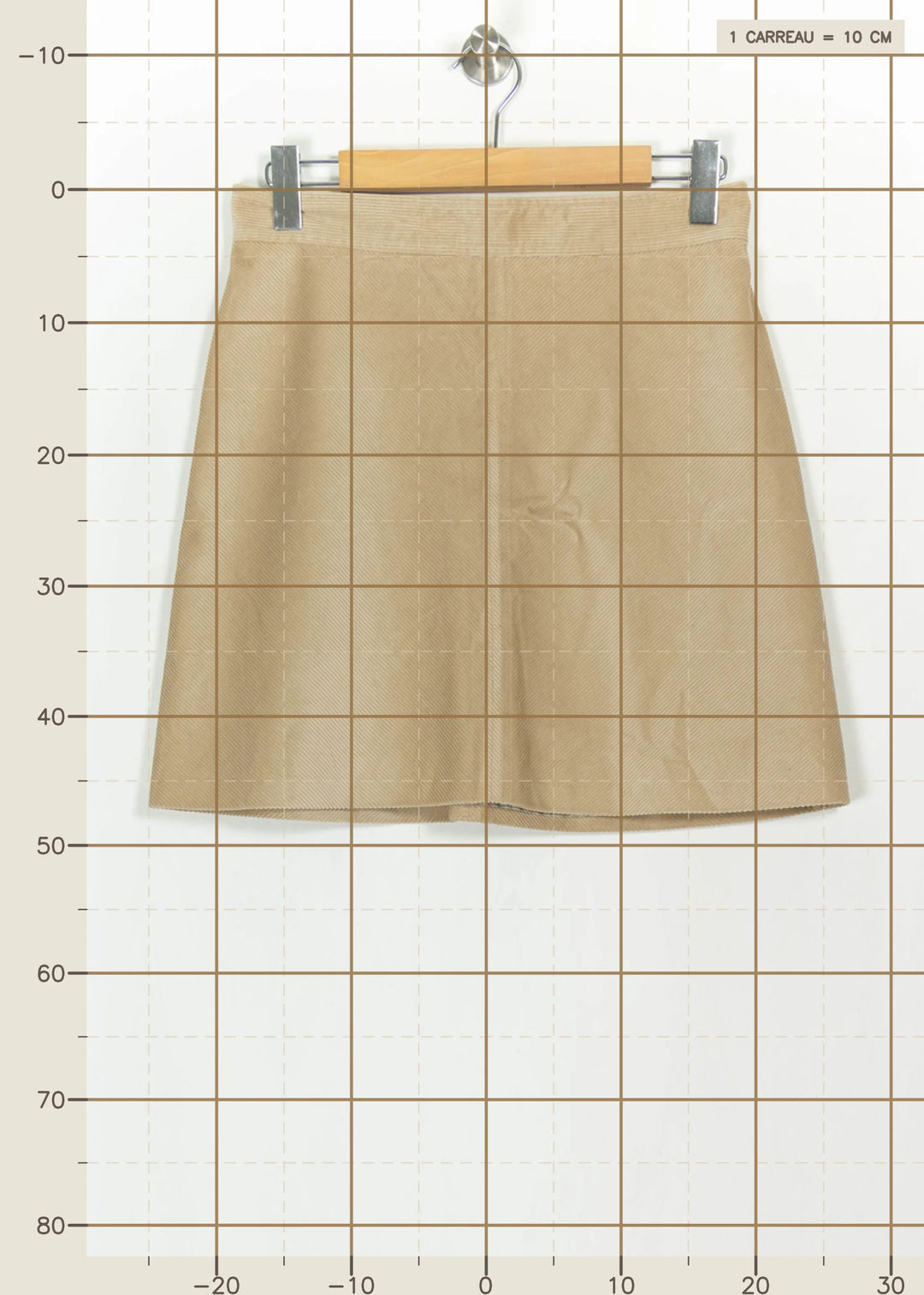 Jupe Courte Beige - Taille XL/42 de la marque Vanessa Bruno | PARAD115870 - Vendu par Paradigme - Image 4
