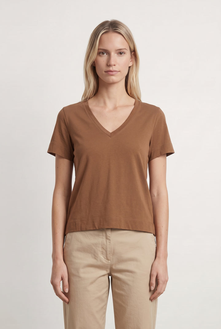 Tee-shirt Marron - Taille XS/34 de la marque Kookai | PARAD115873 - Vendu par Paradigme - Image 1