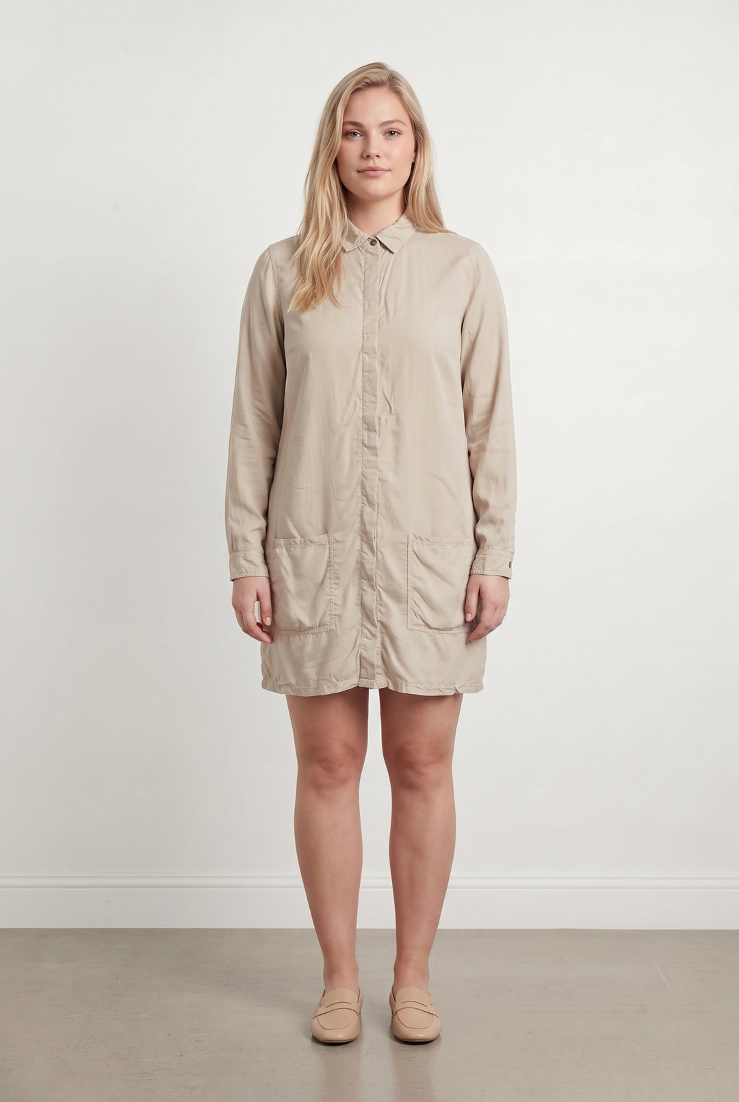 Robe Chemise Beige - Taille XL/42 de la marque ZAPA | PARAD115874 - Vendu par Paradigme - Image 1