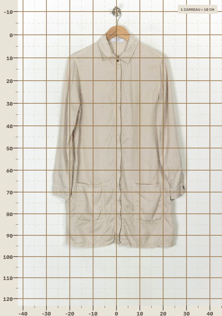 Robe Chemise Beige - Taille XL/42 de la marque ZAPA | PARAD115874 - Vendu par Paradigme - Image 4