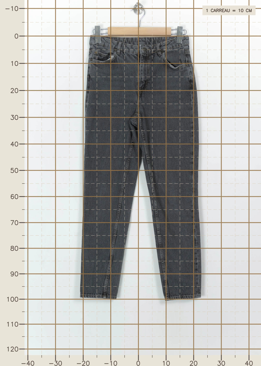 Jean Gris - Taille M/38 de la marque American Vintage | PARAD115875 - Vendu par Paradigme - Image 4