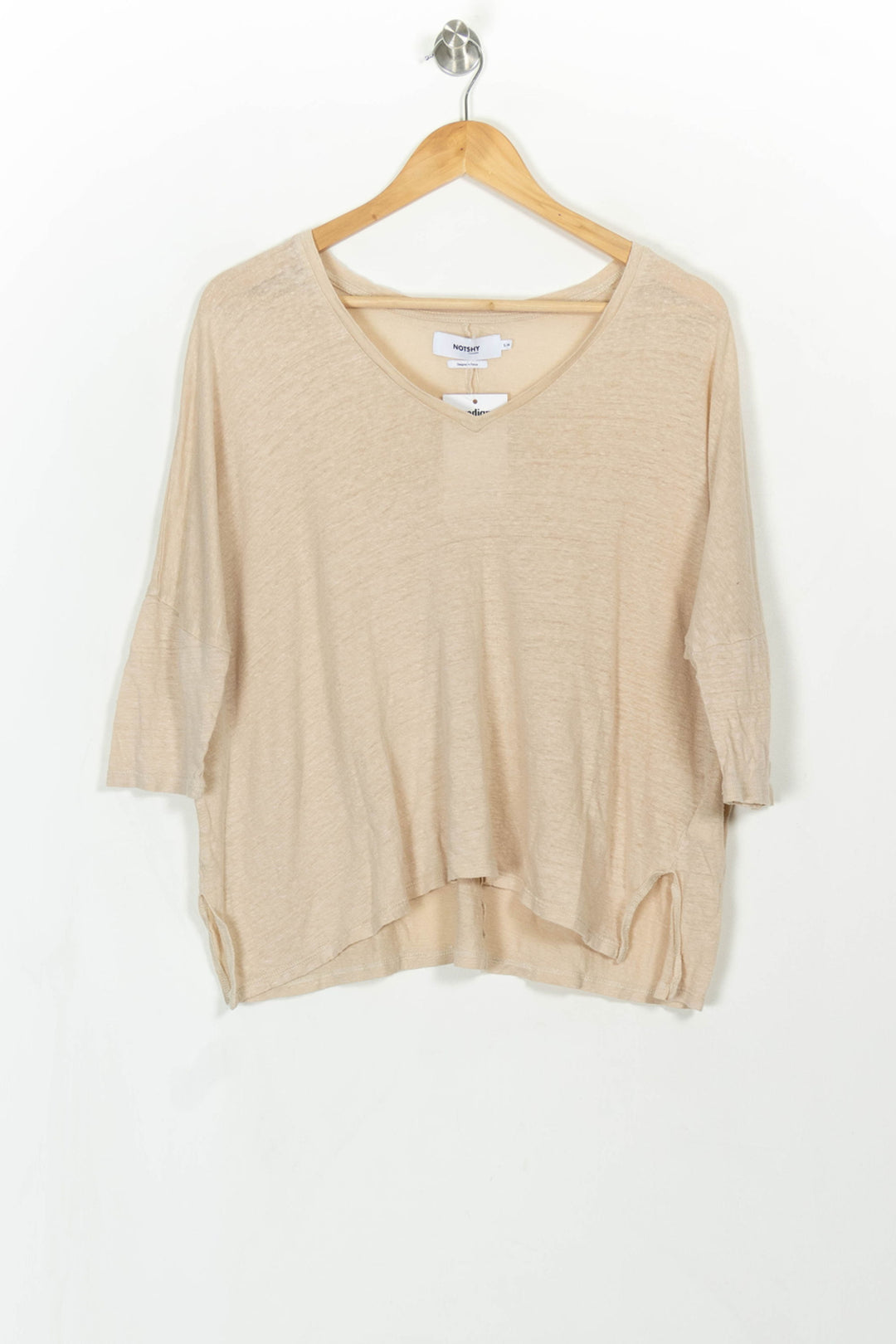 Tee-shirt Beige - Taille M/38 de la marque Notshy Cashmere | PARAD115876 - Vendu par Paradigme - Image 2