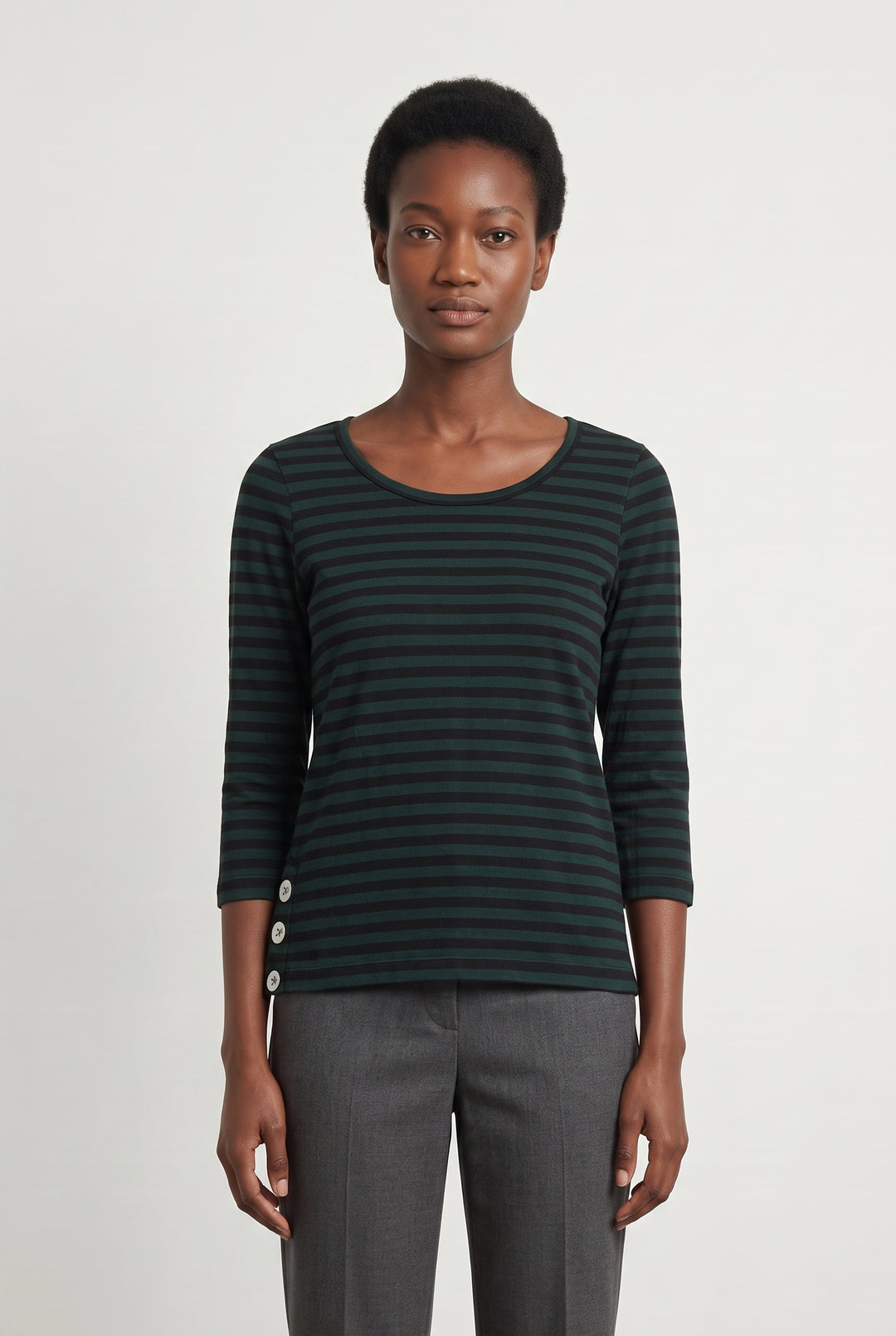 Tee-shirt Vert et Noir - Taille M/38 de la marque Claudie Pierlot | PARAD115877 - Vendu par Paradigme - Image 1