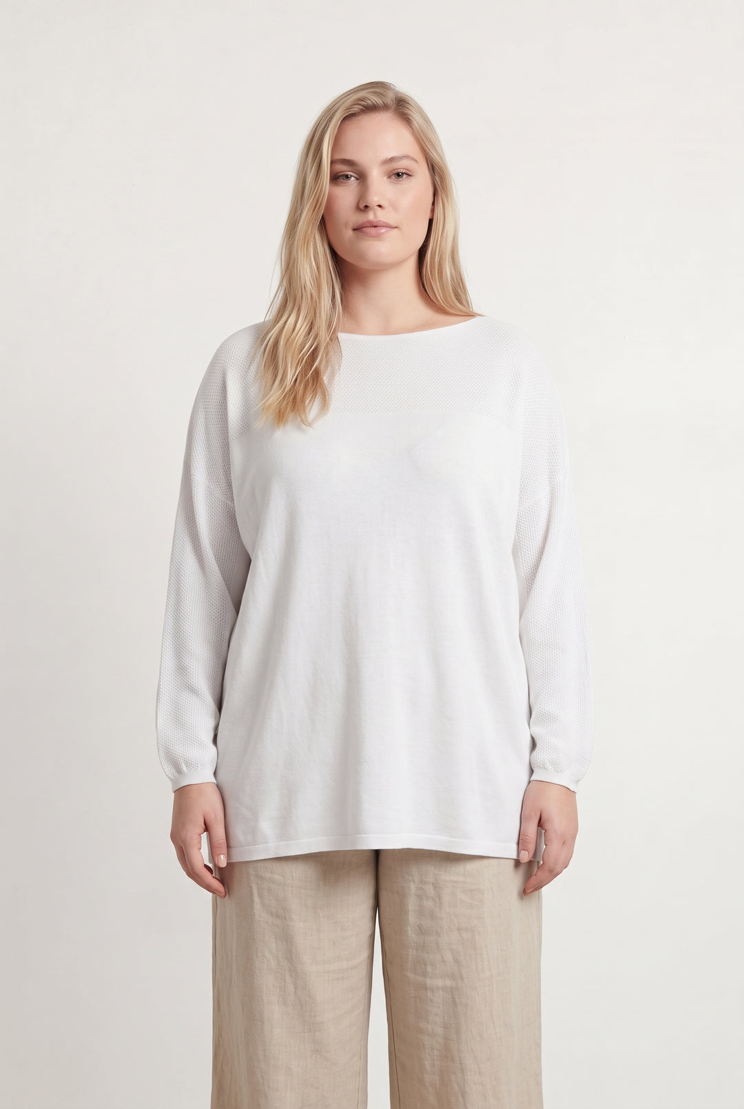 Pull Blanc - Taille XL/42 de la marque Marina Rinaldi | PARAD115882 - Vendu par Paradigme - Image 1