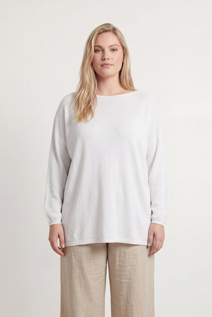 Pull Blanc - Taille XL/42 de la marque Marina Rinaldi | PARAD115882 - Vendu par Paradigme - Image 1