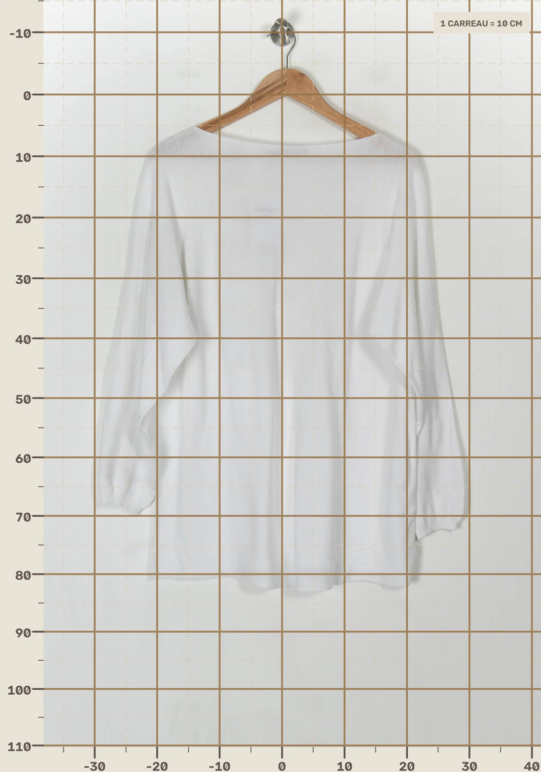Pull Blanc - Taille XL/42 de la marque Marina Rinaldi | PARAD115882 - Vendu par Paradigme - Image 4