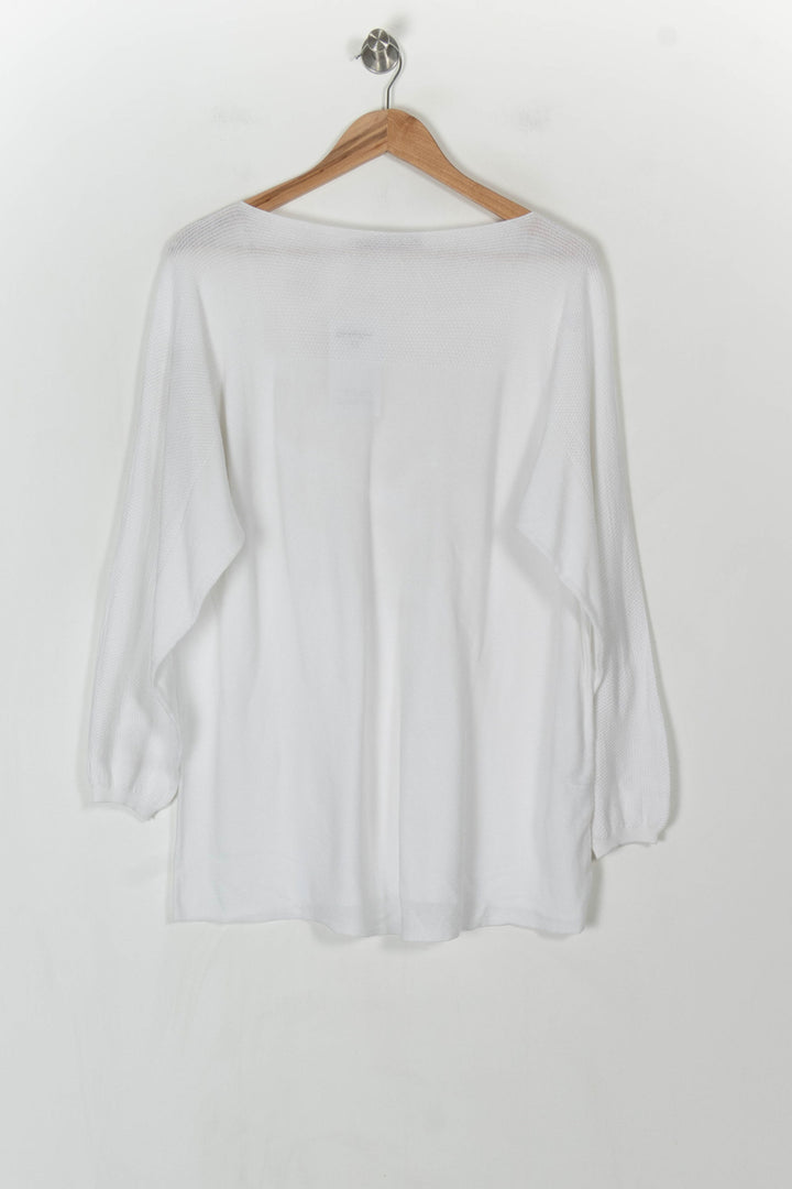 Pull Blanc - Taille XL/42 de la marque Marina Rinaldi | PARAD115882 - Vendu par Paradigme - Image 2