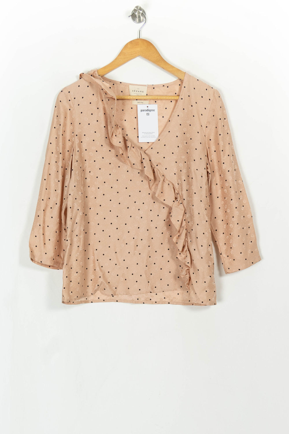 Blouse Rose et Noire - Taille L/40 de la marque Sézane | PARAD115883 - Vendu par Paradigme - Image 2