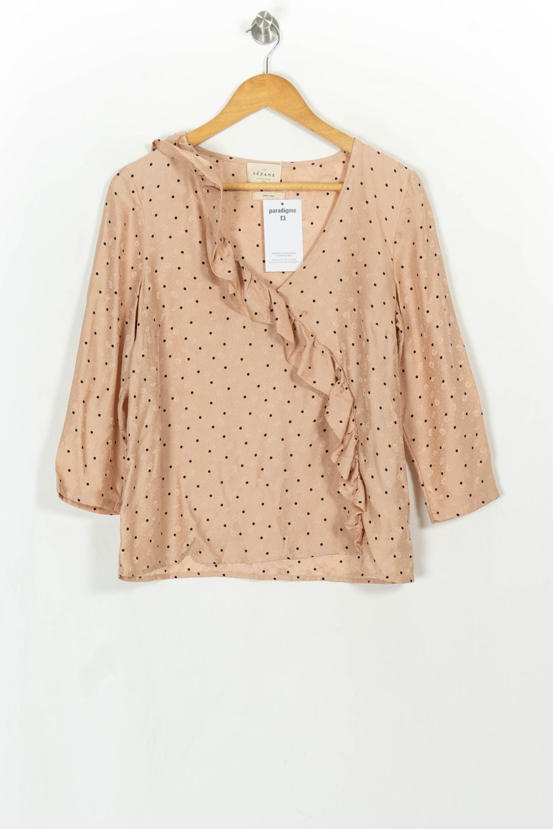 Blouse Rose et Noire - Taille L/40 de la marque Sézane | PARAD115883 - Vendu par Paradigme - Image 2