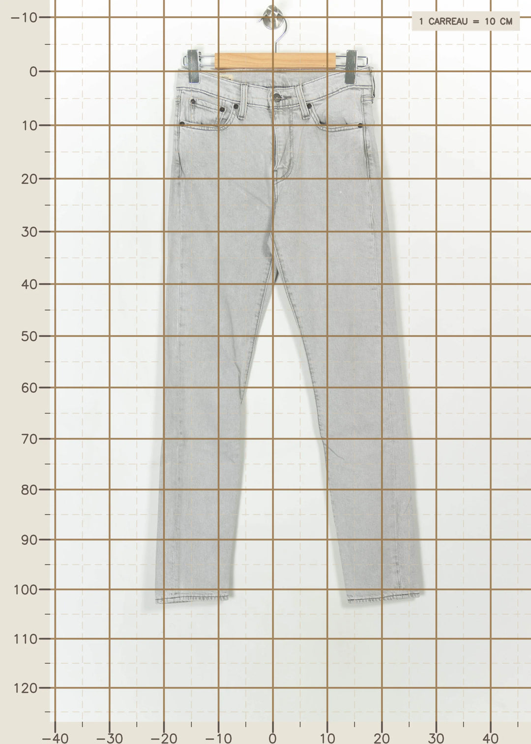 Jean Slim Gris - Taille T.U. de la marque Levi&