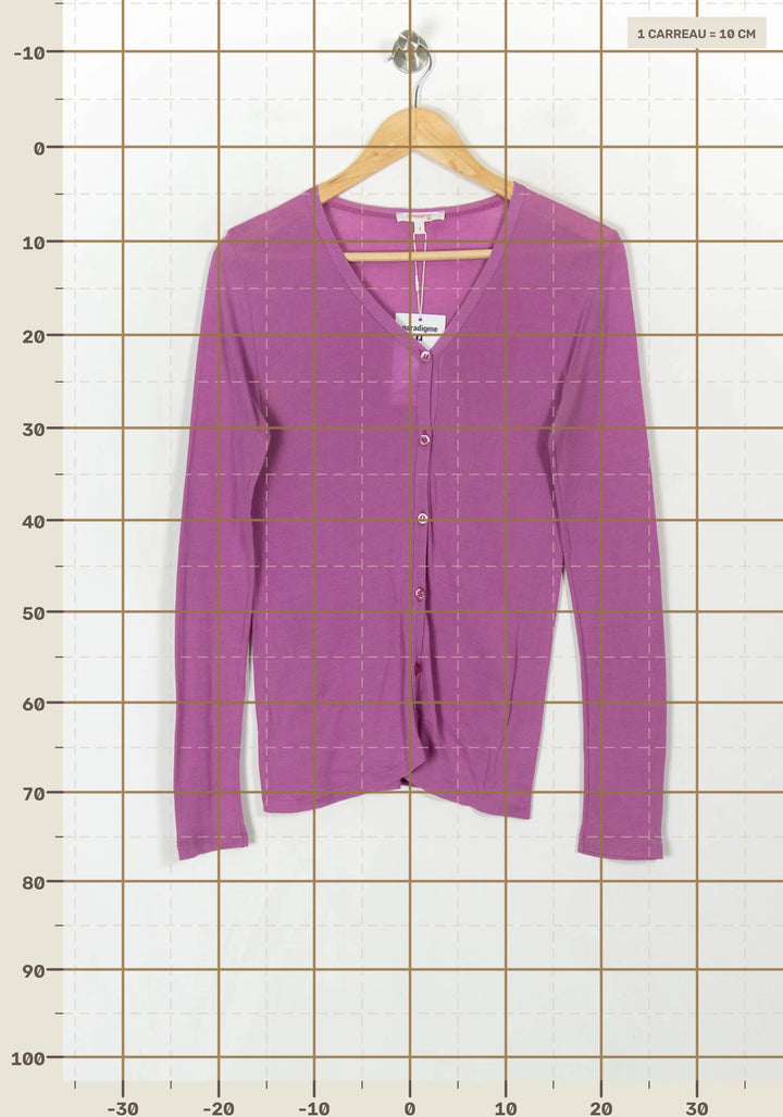 Cardigan Rose - Taille L/40 de la marque Vanessa Bruno | PARAD115897 - Vendu par Paradigme - Image 4