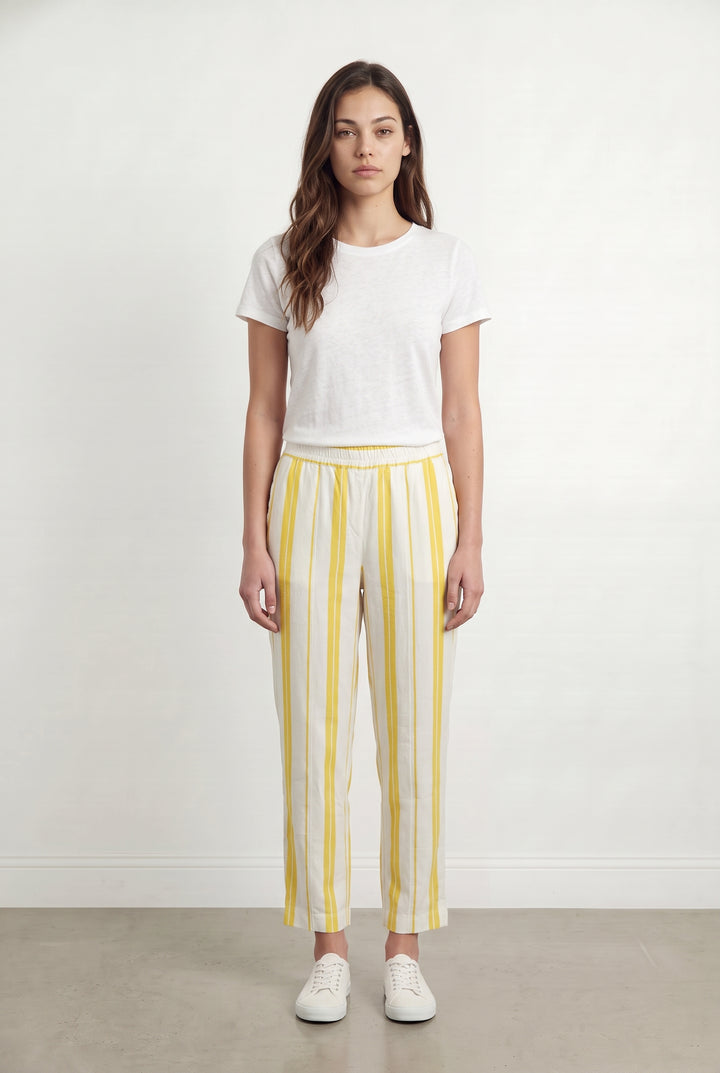 Pantalon Blanc et Jaune - Taille XS/34 de la marque Bellerose | PARAD115898 - Vendu par Paradigme - Image 1