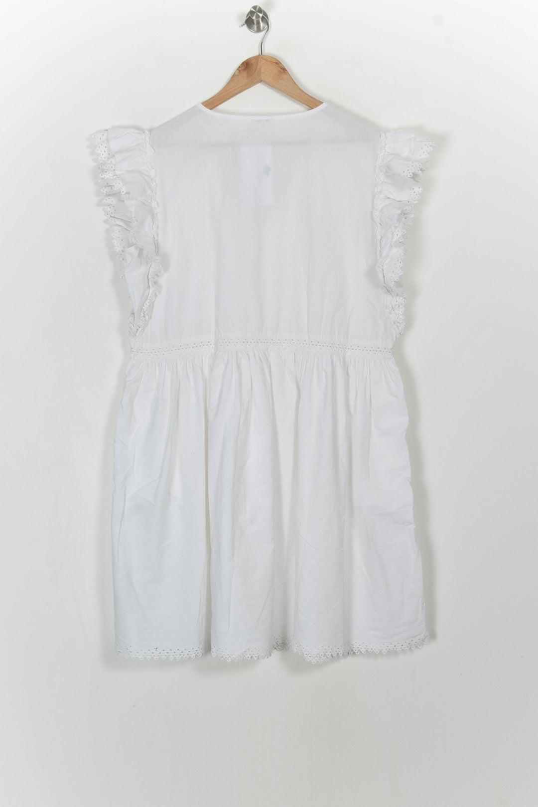 Robe Volantée Blanche - Taille L/40 de la marque Bellerose | PARAD115899 - Vendu par Paradigme - Image 5