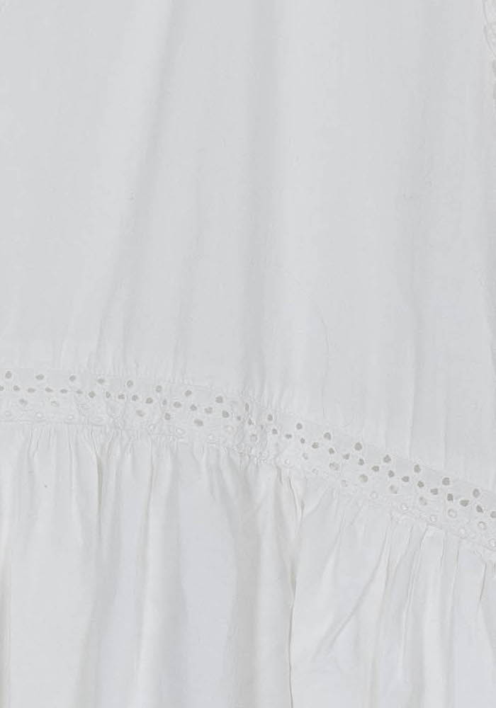 Robe Volantée Blanche - Taille L/40 de la marque Bellerose | PARAD115899 - Vendu par Paradigme - Image 3