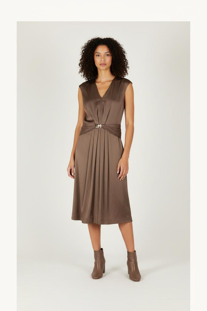 Robe Marron - Taille S/36 de la marque Paule Ka | PARAD11592 - Vendu par Paradigme - Image 1