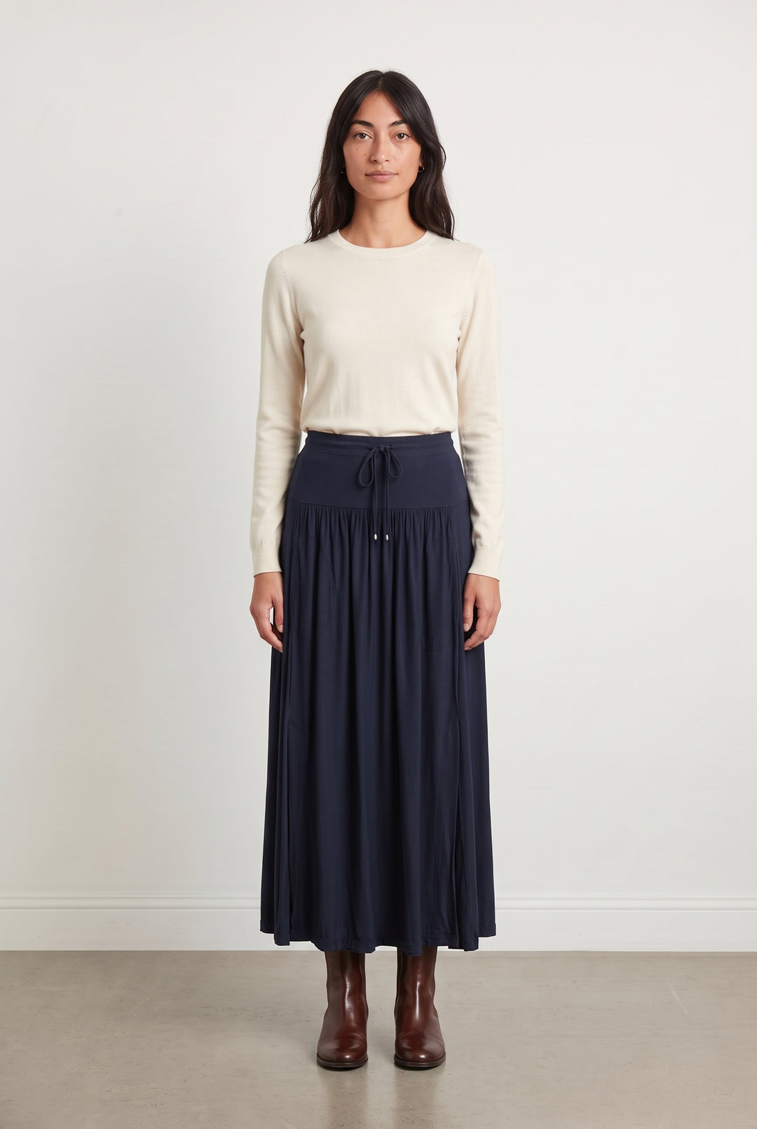 Jupe Longue Bleue - Taille M/38 de la marque Indies | PARAD115941 - Vendu par Paradigme - Image 1