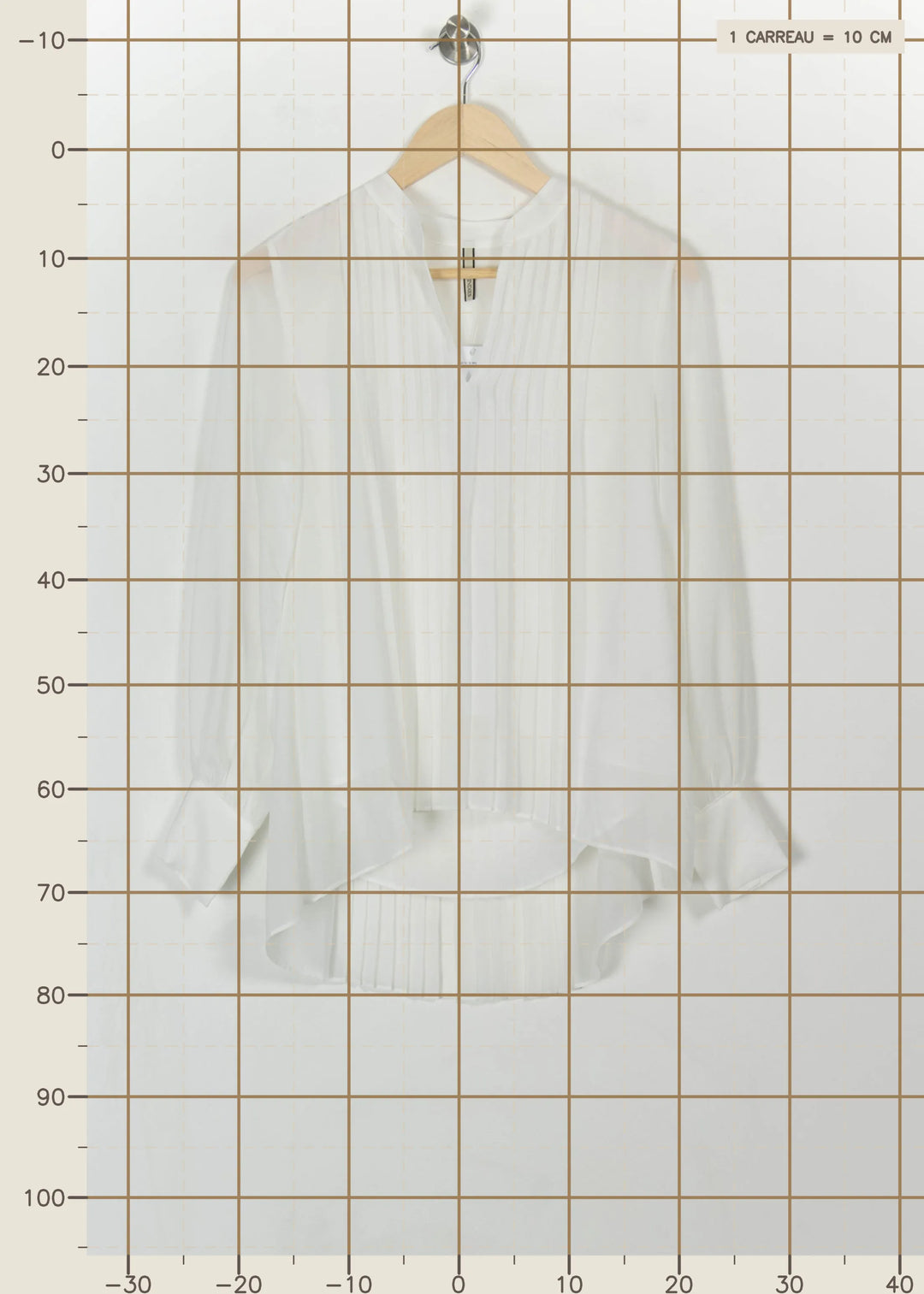 Blouse Blanche - Taille S/36 de la marque Indies | PARAD115942 - Vendu par Paradigme - Image 4