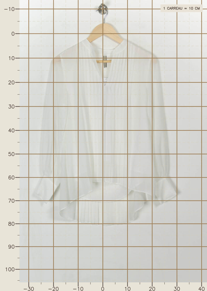 Blouse Blanche - Taille S/36 de la marque Indies | PARAD115942 - Vendu par Paradigme - Image 4