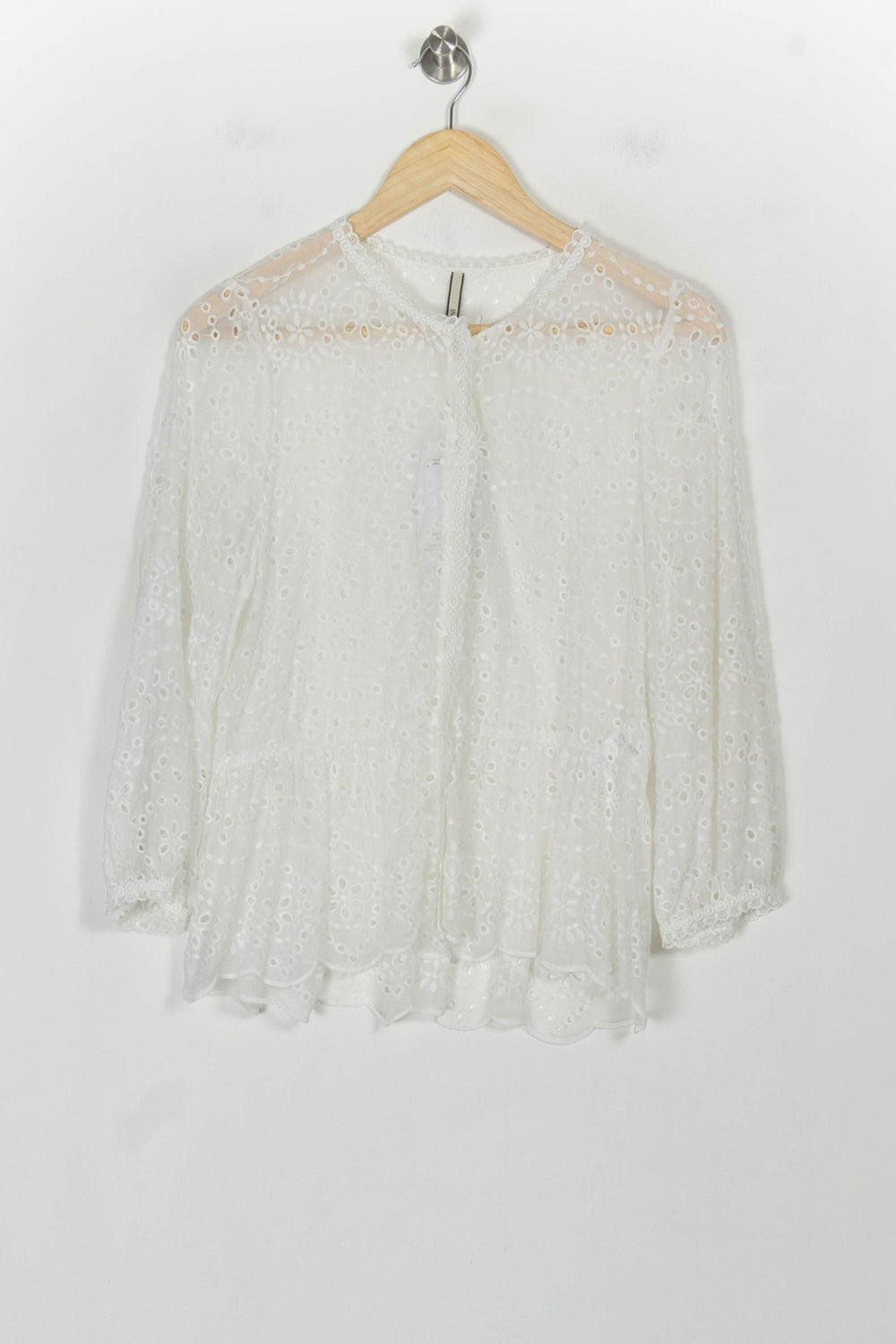 Blouse Brodée Blanche - Taille XS/34 de la marque Indies | PARAD115948 - Vendu par Paradigme - Image 2