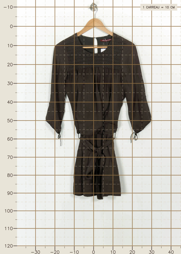 Robe Courte Marron - Taille XS/34 de la marque Comptoir des Cotonniers | PARAD115950 - Vendu par Paradigme - Image 4