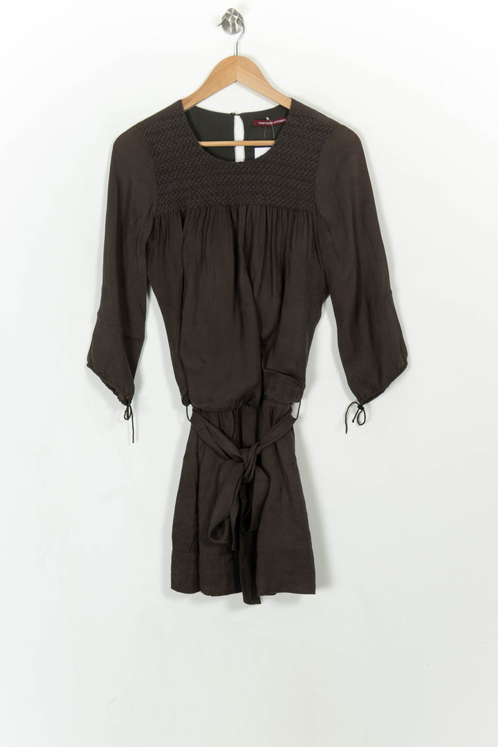 Robe Courte Marron - Taille XS/34 de la marque Comptoir des Cotonniers | PARAD115950 - Vendu par Paradigme - Image 2