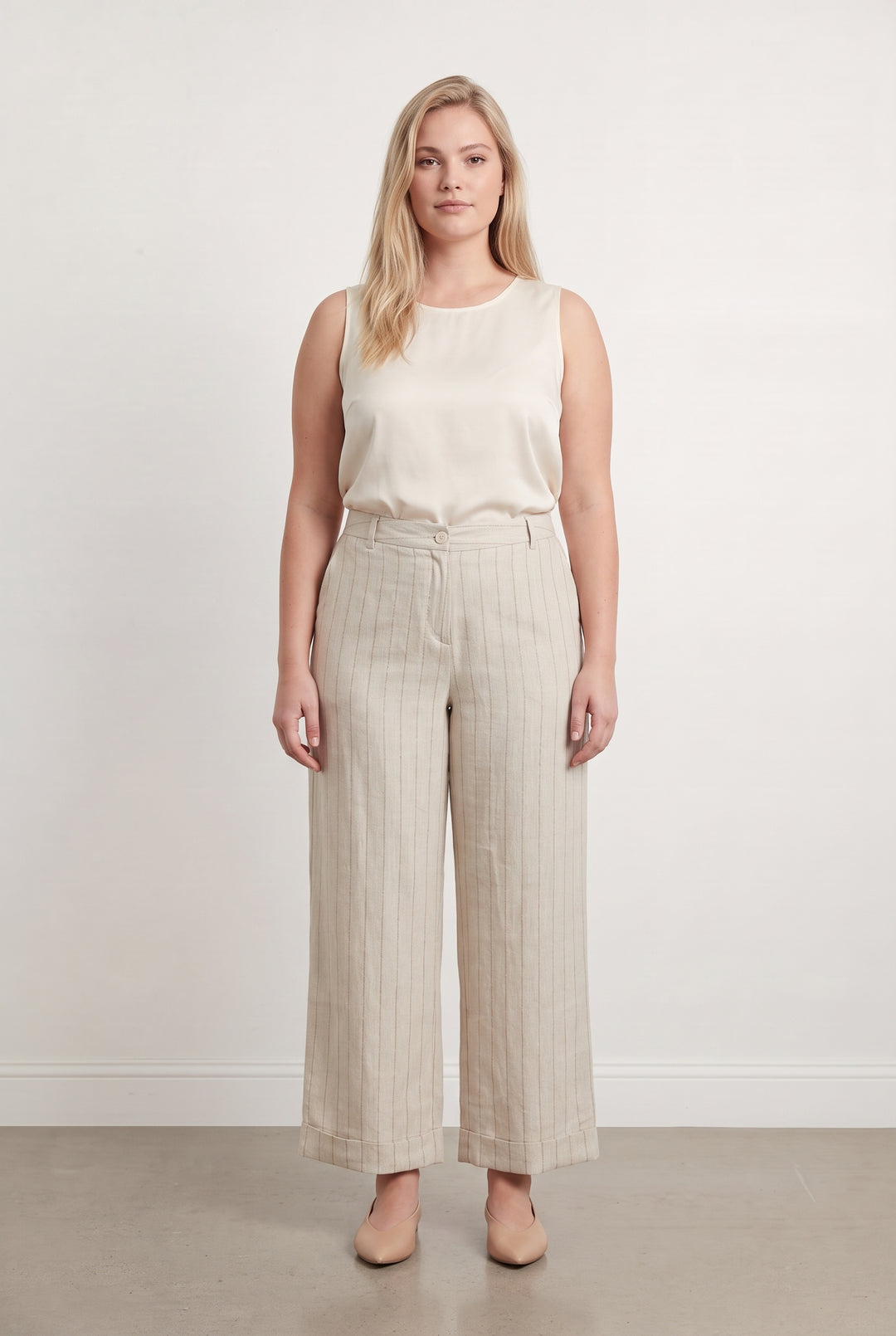 Pantalon Large Beige - Taille XL/42 de la marque La Fée Maraboutée | PARAD115966 - Vendu par Paradigme - Image 1