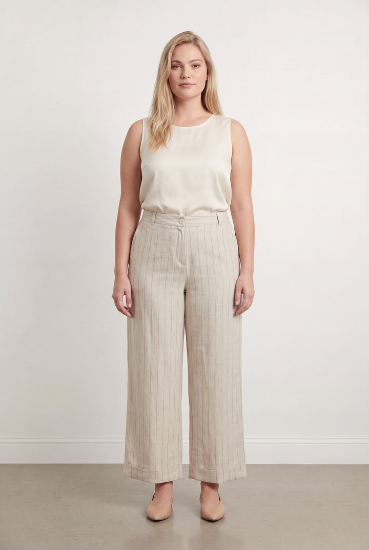 Pantalon Large Beige - Taille XL/42 de la marque La Fée Maraboutée | PARAD115966 - Vendu par Paradigme - Image 1