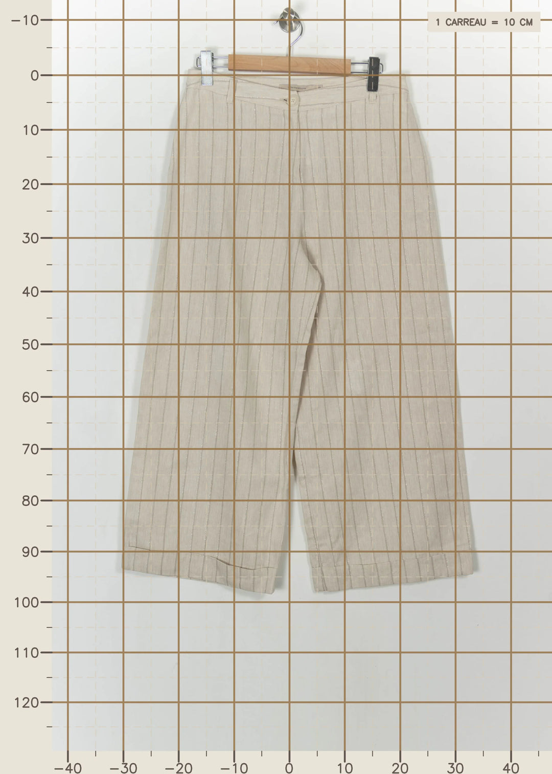 Pantalon Large Beige - Taille XL/42 de la marque La Fée Maraboutée | PARAD115966 - Vendu par Paradigme - Image 4
