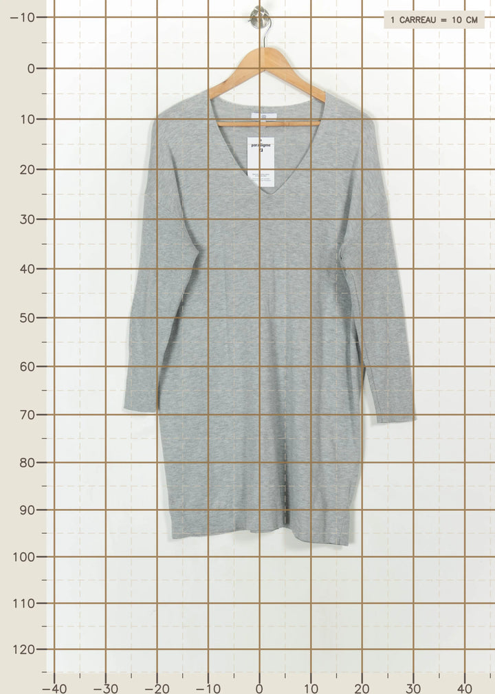 Robe Pull Grise - Taille L/40 de la marque La Redoute Collections | PARAD115972 - Vendu par Paradigme - Image 4