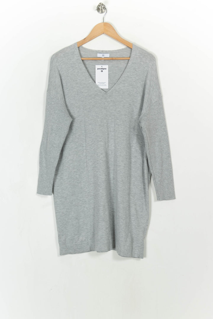 Robe Pull Grise - Taille L/40 de la marque La Redoute Collections | PARAD115972 - Vendu par Paradigme - Image 2
