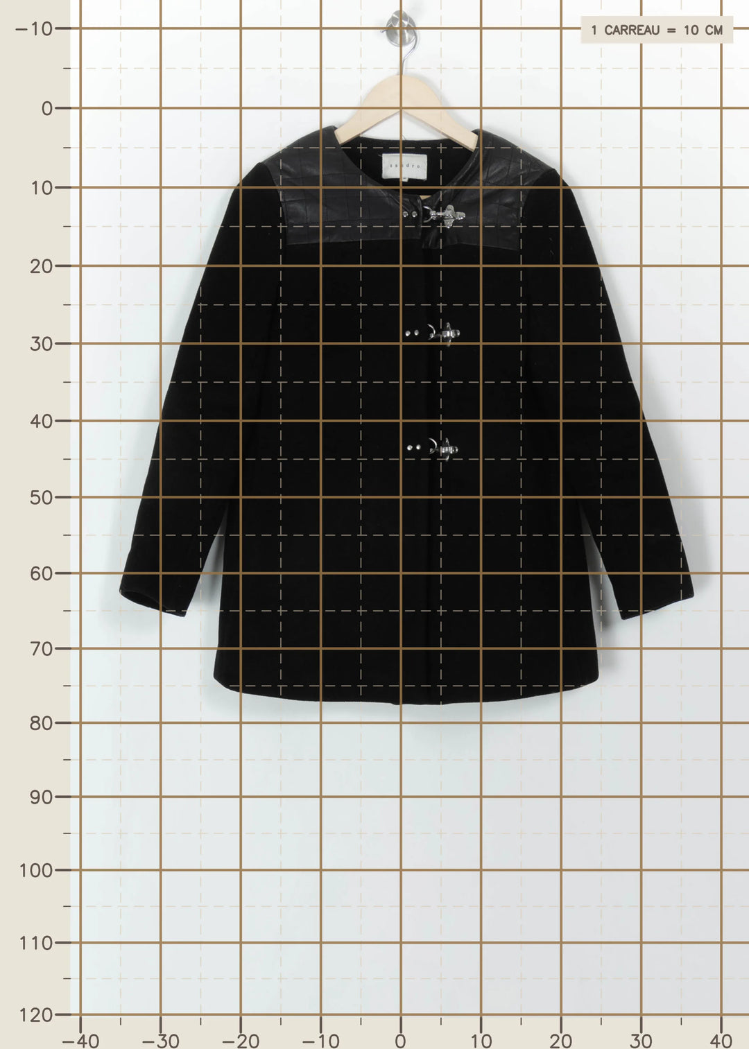 Manteau Noir - Taille S/36 de la marque Sandro | PARAD115974 - Vendu par Paradigme - Image 4