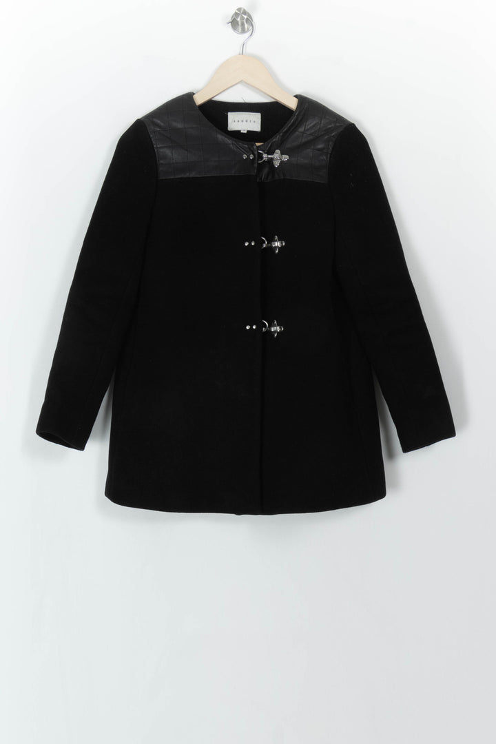 Manteau Noir - Taille S/36 de la marque Sandro | PARAD115974 - Vendu par Paradigme - Image 2