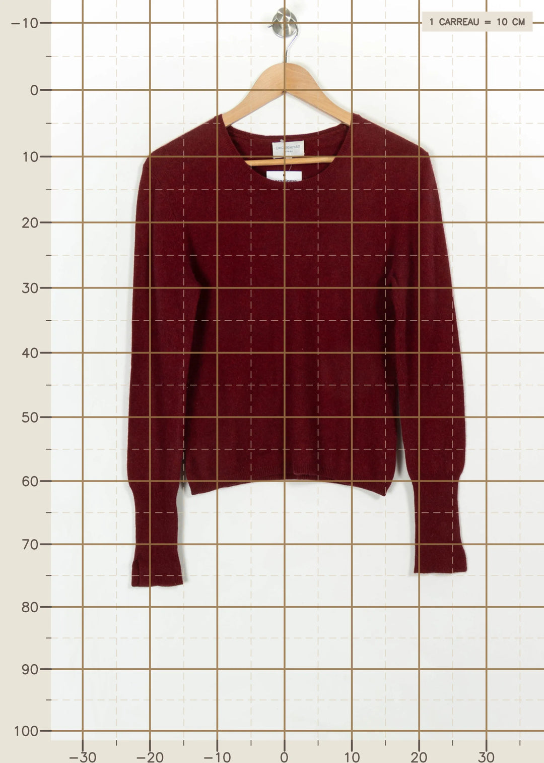 Pull Bordeaux - Taille L/40 de la marque Eric Bompard | PARAD115978 - Vendu par Paradigme - Image 4