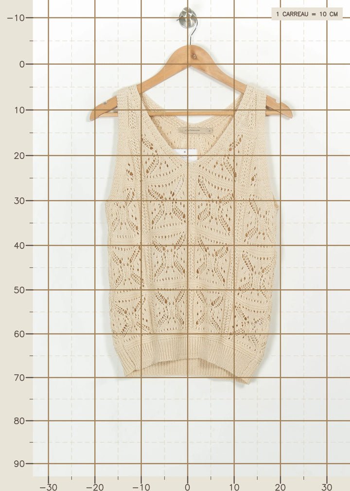 Débardeur Beige - Taille S/36 de la marque La Fée Maraboutée | PARAD115980 - Vendu par Paradigme - Image 4